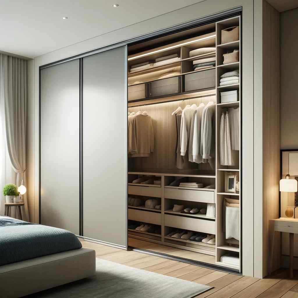 Sliding Wardrobe - Mirror Finish